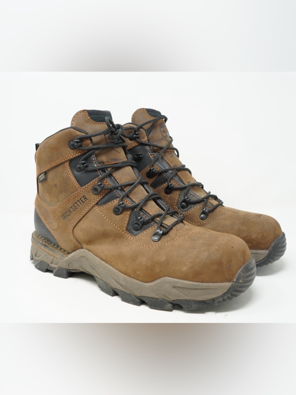 Irish Setter Crosby Men's Size 11 Waterproof Boots Brown Steel Toe